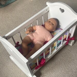 Used Bitty baby and Crib